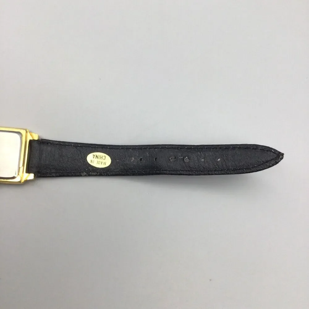 Black Jack Watch 25mm Women Gold Tone Gambling Cards Leather Band New Battery - Picture 11 of 14